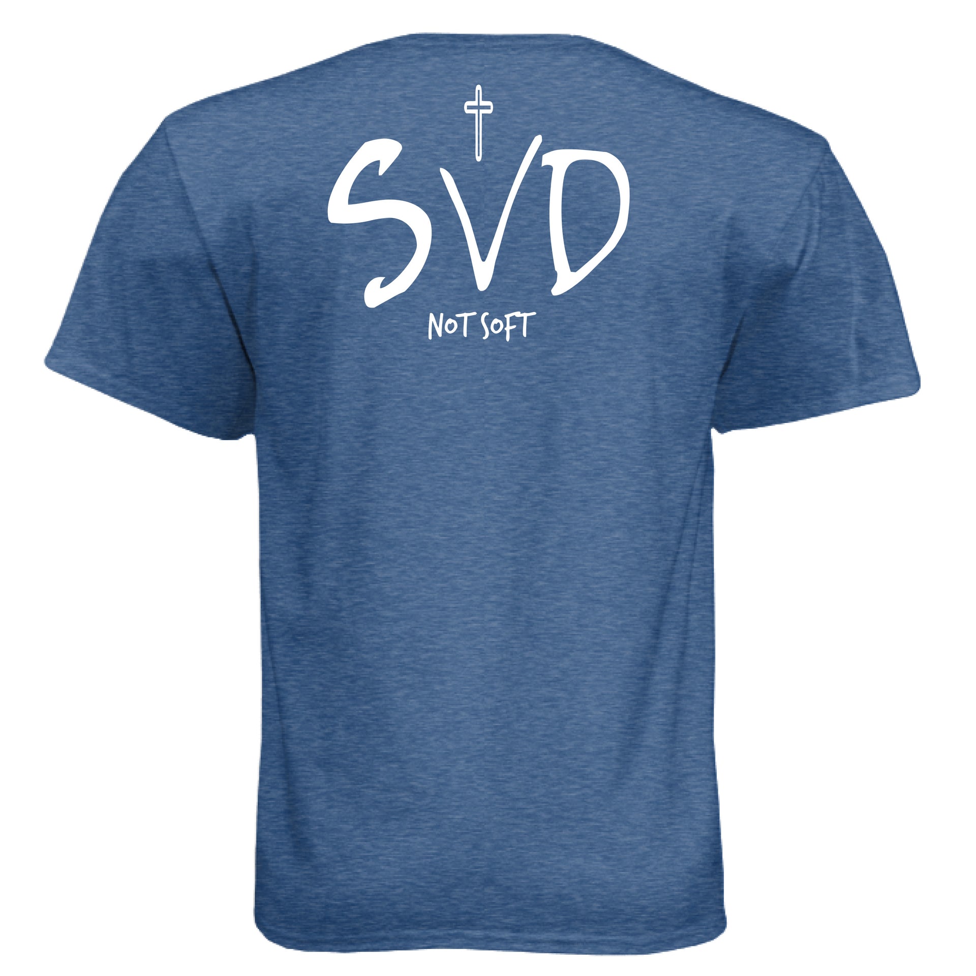 VINTAGE ROYAL - SVD - Saved Not Soft Men’s Triblend Tee in black, representing strength in faith and bold masculinity.