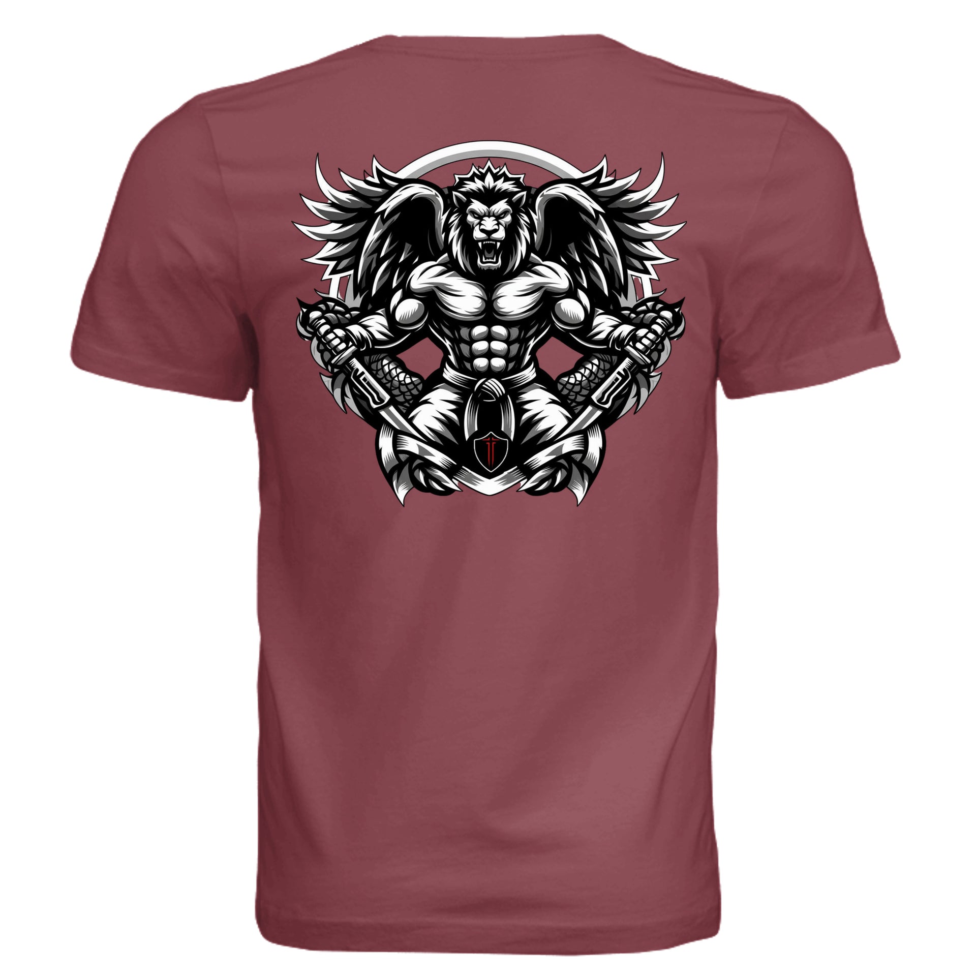 Solid Maroon Triblend - 3413C - BACK