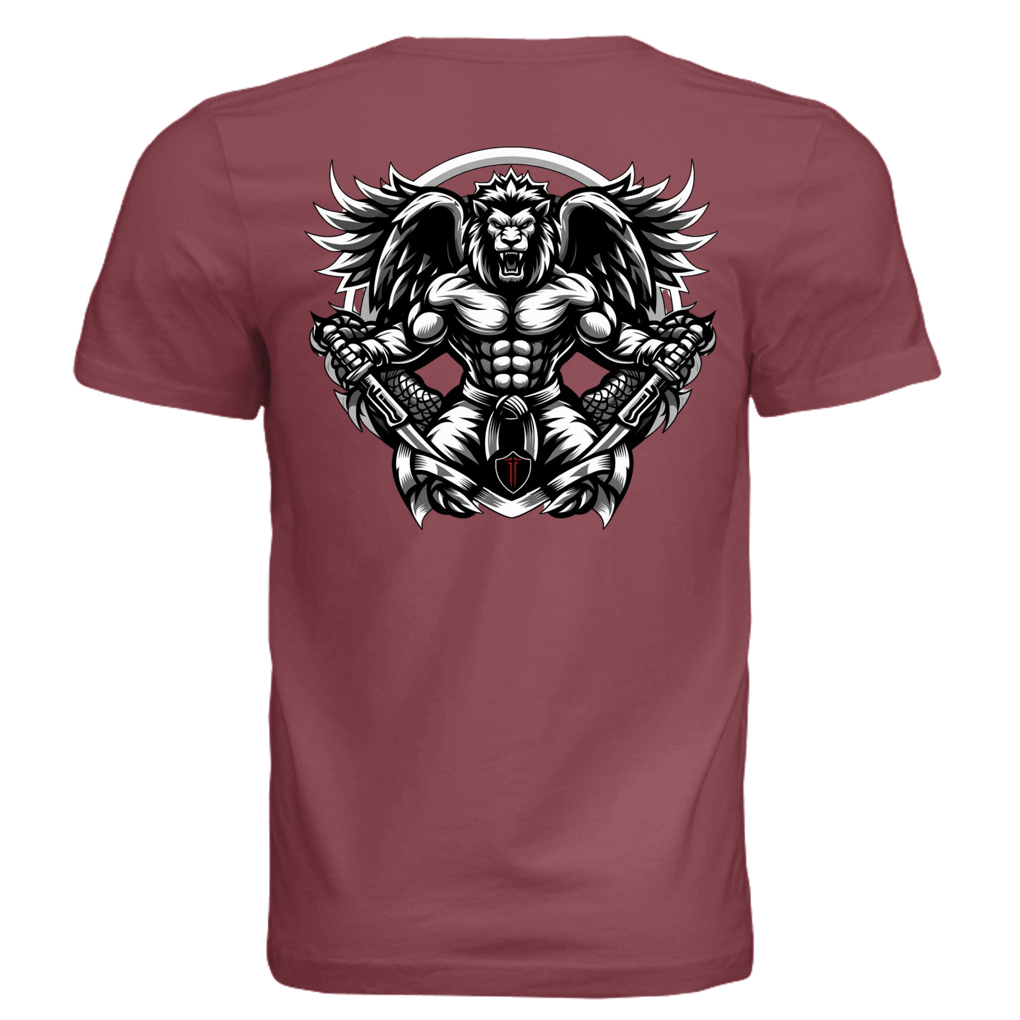 Solid Maroon Triblend - 3413C - BACK